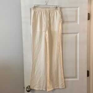 HG Summer Pants size S color cream/white BNWOT two front pockets